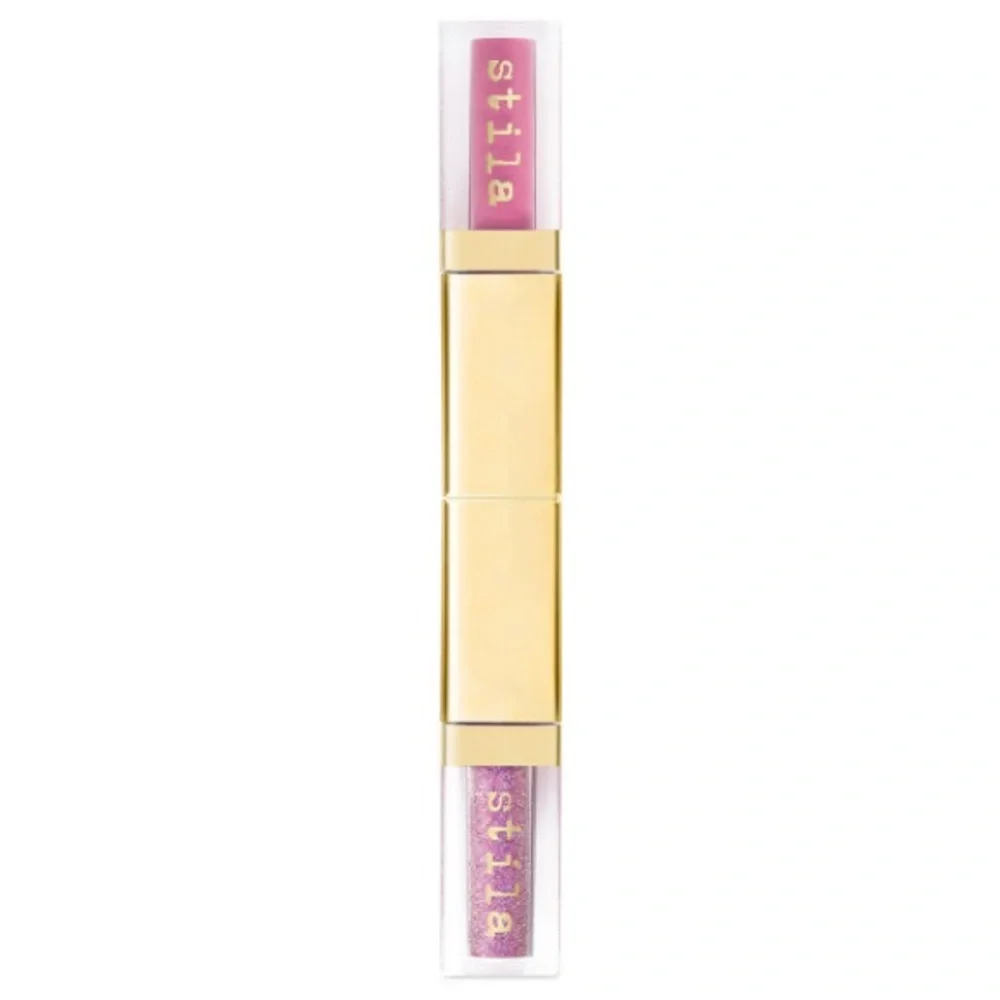 STILA Double Dip Suede Shade Glitter Glow Liquid Eyeshadow Pink Martini y2k NEW